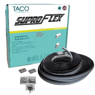 Taco SuproFlex Rub Rail Kit Black w/Flex Chrome Insert 2"Hx1.2"Wx80'L Boat