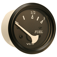 VDO Cockpit Marine 52mm 2.1" Fuel Level Gauge Black Dial/Bezel Boat 301-11802