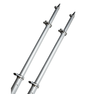 Taco Deluxe 18' Outrigger Poles Silver-Silver Rollers Boat Yacht OT-0318HD-VEL