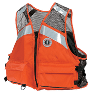 Mustang Industrial Mesh Life Vest Orange 4XL/5XL MV1254T1-2-4XL/5XL-216 Boat