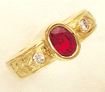 Athena Ring with Ruby