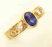 Athena Ring with Blue Sapphire