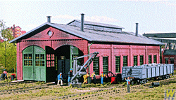 Walthers Cornerstone Enginehouse Two Stall Building Kit HO Gauge WH933-3007