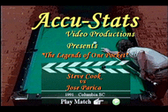 Steve Cook vs. Jose Parica* (DVD) | 1991 Legends Of One Pocket