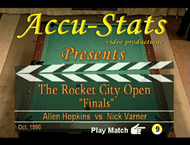 Allen Hopkins vs. Nick Varner* (Finals) (DVD) | 1990 Rocket City Invitational
