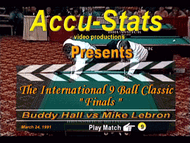 Buddy Hall vs. Mike Lebron (Finals)* (DVD) | 1991 International 9-Ball Classic