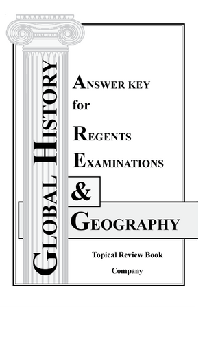 Global History & Geography Answer Key For Regents Examinations (Hard