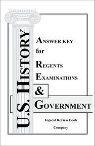 U. S. History & Government Practice Test Booklet Answer Key (Hard Copy)