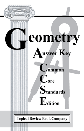 Geometry Workbook (Common Core) - HARD COPY Answer Key ...