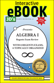 JD's Regents Preparation ALGEBRA 1 Exam Review eBook