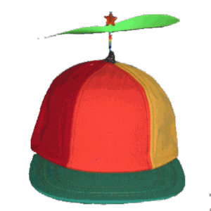 hat with propeller on top