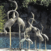 Crane Pair Fountain - Material : Brass