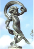 Wind Dancer Statue - Materia; : Brass - Finish : Verdigris