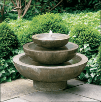 Platia Fountain - Material : Cast Stone - Finish : Aged Limestone