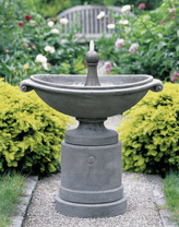 Medici Ellipse Fountain - Material : Cast Stone - Finish : GreyStone