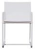 ZUDU dining armchair - White Powder-coated Aluminum, White Batyline