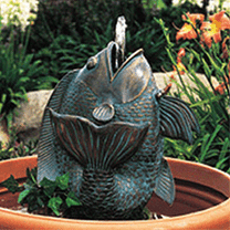 Leaping Fish Fountain : Material : Brass