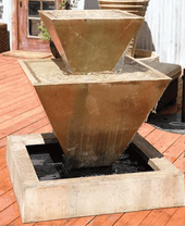 Double Oblique Fountain - Material : GFRC - Finish : Sierra