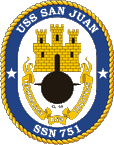 STICKER U.S. Navy USS San Juan SSN-751 Submarine Emblem
