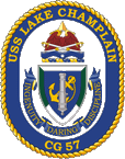 STICKER U.S. Navy USS Lake Champlain CG 57 Cruiser Emblem Crest