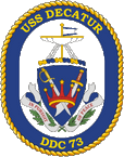 STICKER U.S. Navy USS Decatur DDG 73 Destroyer Emblem Crest