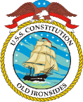 STICKER U.S. Navy USS Constitution Old Ironsides Ship Emblem