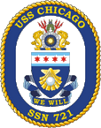 STICKER U.S. Navy USS Chicago SSN-721 Submarine Emblem