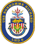 STICKER U.S. Navy USS Bonhomme Richard LHD-6 Revolutionary Gator Amphibious Assault Ship Emblem