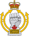 Royal Canadian Armoured Corps (RCAC) badge STICKER