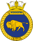 Canadian Navy HMCS Winnipeg (FFH 338) Frigate Badge STICKER