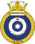Canadian Navy HMCS Preserver (AOR 510) Replenishment Oiler Ship Badge Sticker