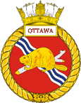 Canadian Navy HMCS Ottawa (FFH 341) Frigate Badge Sticker