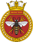 Canadian Navy HMCS Moncton (MM 708) Patrol Vessel Badge Sticker