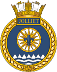 Canadian Naval Reserve HMCS Jolliet Badge Sticker