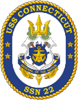 USN USS Connecticut SSN 22 Submarine Emblem  STICKER