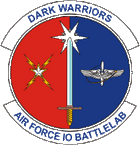 STICKER USAF Information Operations Battlelab (Dark Warriors) Emblem