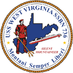 STICKER USN US NAVY SSBN 736 USS WEST VIRGINIA