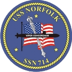 STICKER USN US NAVY SSN 714 USS Norfolk