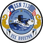 STICKER USN US NAVY SSN 713 USS Houston