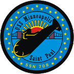 STICKER USN US NAVY SSN 708 USS Minneapolis