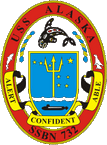 STICKER USN US NAVY SSBN 732 USS ALASKA