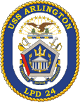 STICKER USN US NAVY LPD 24 USS ARLINGTON