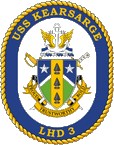 STICKER USN US NAVY LHD 3 USS KEARSARGE
