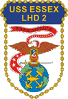 STICKER USN US NAVY LHD 2 USS ESSEX