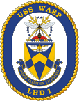 STICKER USN US NAVY LHD 1 USS WASP