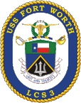 STICKER USN US NAVY LCS 3 USS FORT WORTH
