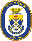 STICKER USN US NAVY FFG 43 USS THACH