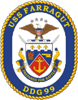 STICKER USN US NAVY DDG 99 USS FARRAGUT