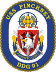 STICKER USN US NAVY DDG 91 USS PINCKNEY