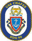STICKER USN US NAVY DDG 90 USS CHAFEE